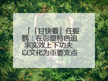 「甘快看」任振鹤：在彰显特色追求实效上下功夫 以文化为重要支点为高质量发展增添动能