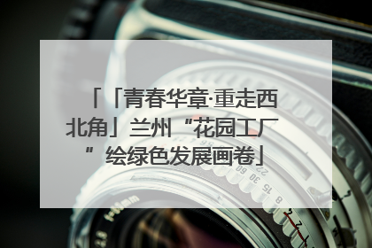 「青春华章·重走西北角」兰州“花园工厂”绘绿色发展画卷