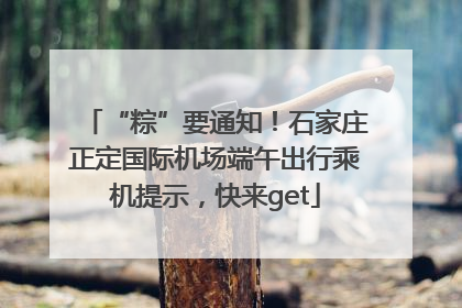 “粽”要通知！石家庄正定国际机场端午出行乘机提示，快来get