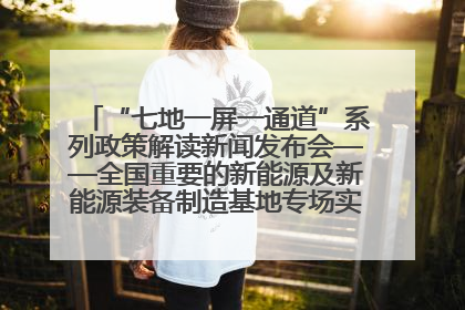 “七地一屏一通道”系列政策解读新闻发布会——全国重要的新能源及新能源装备制造基地专场实录（文+图）