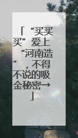 “买买买”爱上“河南造”，不得不说的吸金秘密→