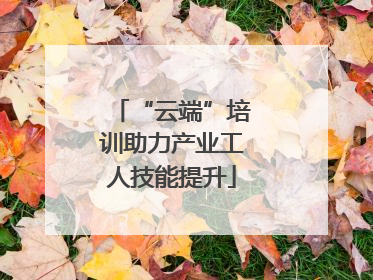 “云端”培训助力产业工人技能提升