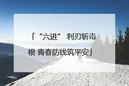 “六进” 利刃斩毒根 青春防线筑平安