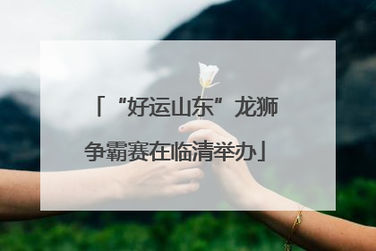 “好运山东”龙狮争霸赛在临清举办