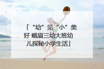 “幼”见“小”美好 峨眉三幼大班幼儿探秘小学生活