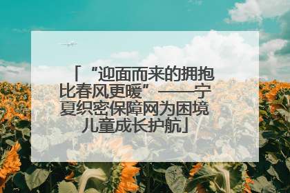 “迎面而来的拥抱比春风更暖”——宁夏织密保障网为困境儿童成长护航
