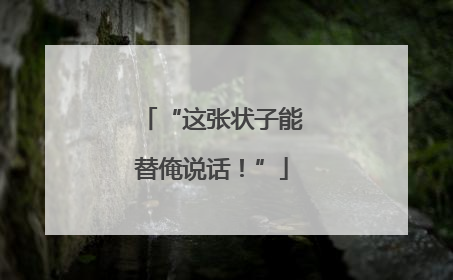 “这张状子能替俺说话！”