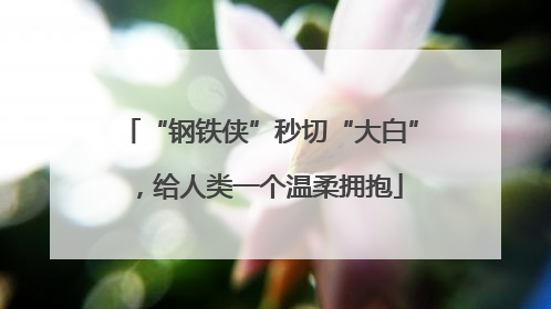 “钢铁侠”秒切“大白”，给人类一个温柔拥抱