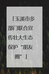 玉溪市多部门联合宣传壮大生态保护“朋友圈”