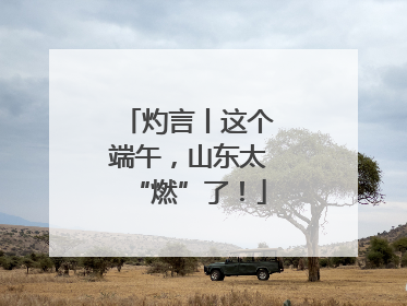 灼言丨这个端午，山东太“燃”了！