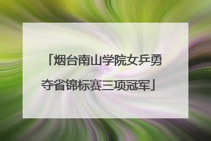 烟台南山学院女乒勇夺省锦标赛三项冠军