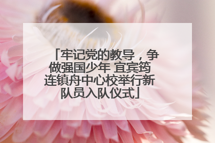 牢记党的教导，争做强国少年 宜宾筠连镇舟中心校举行新队员入队仪式