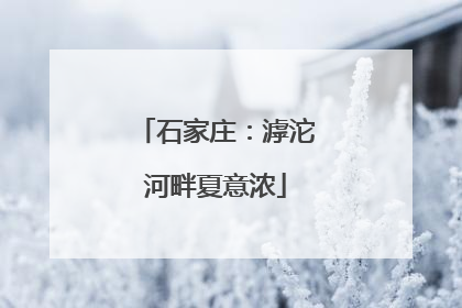 石家庄：滹沱河畔夏意浓