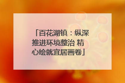 百花湖镇：纵深推进环境整治 精心绘就宜居画卷
