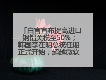 白宫宣布提高进口钢铝关税至50%；韩国李在明总统任期正式开始；超越微软，英伟达重回全球市值第一；华熙生物回应近期风波丨每经早参