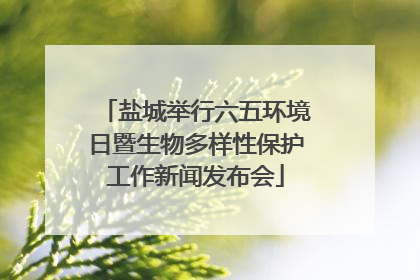 盐城举行六五环境日暨生物多样性保护工作新闻发布会