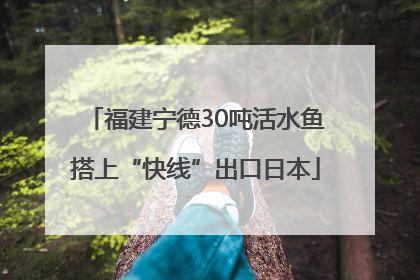 福建宁德30吨活水鱼搭上“快线”出口日本