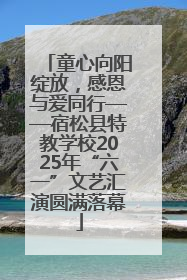 童心向阳绽放，感恩与爱同行——宿松县特教学校2025年“六一”文艺汇演圆满落幕
