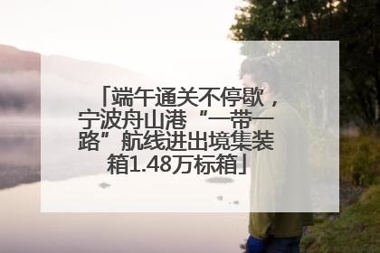 端午通关不停歇，宁波舟山港“一带一路”航线进出境集装箱1.48万标箱