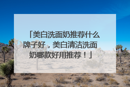 美白洗面奶推荐什么牌子好，美白清洁洗面奶哪款好用推荐！