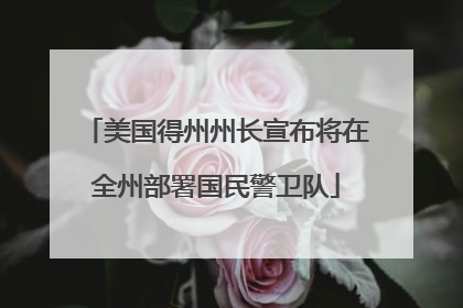 美国得州州长宣布将在全州部署国民警卫队