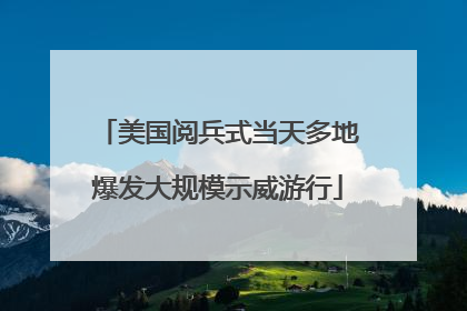美国阅兵式当天多地爆发大规模示威游行