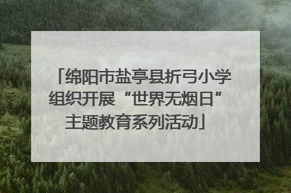 绵阳市盐亭县折弓小学组织开展“世界无烟日”主题教育系列活动