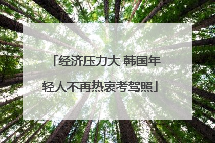 经济压力大 韩国年轻人不再热衷考驾照
