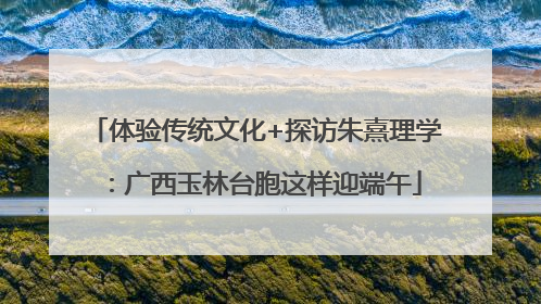 体验传统文化+探访朱熹理学：广西玉林台胞这样迎端午