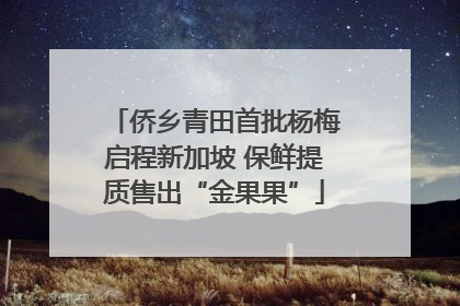 侨乡青田首批杨梅启程新加坡 保鲜提质售出“金果果”
