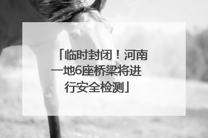 临时封闭！河南一地6座桥梁将进行安全检测