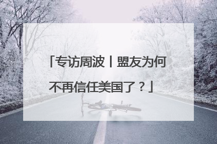 专访周波丨盟友为何不再信任美国了？