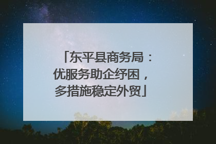 东平县商务局：优服务助企纾困，多措施稳定外贸
