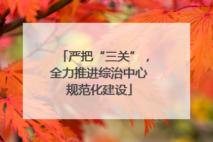 严把“三关”，全力推进综治中心规范化建设