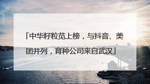 中华籽粒苋上榜，与抖音、美团并列，育种公司来自武汉