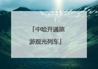 中哈开通旅游观光列车