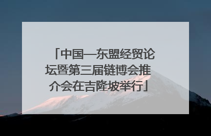 中国—东盟经贸论坛暨第三届链博会推介会在吉隆坡举行
