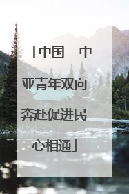 中国—中亚青年双向奔赴促进民心相通