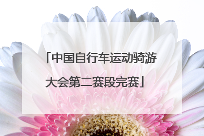 中国自行车运动骑游大会第二赛段完赛