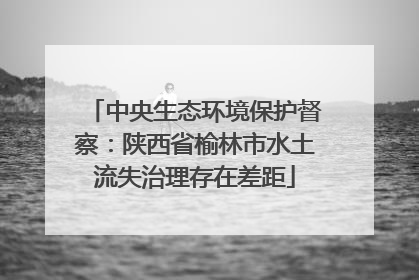 中央生态环境保护督察：陕西省榆林市水土流失治理存在差距