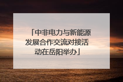 中非电力与新能源发展合作交流对接活动在岳阳举办