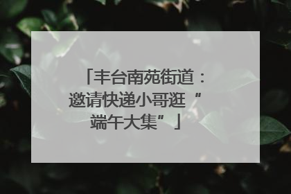 丰台南苑街道：邀请快递小哥逛“端午大集”