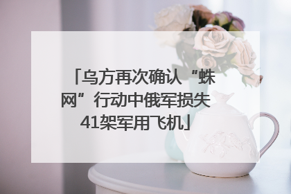 乌方再次确认“蛛网”行动中俄军损失41架军用飞机
