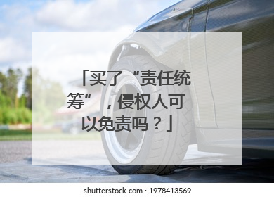 买了“责任统筹”，侵权人可以免责吗？