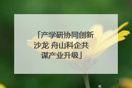 产学研协同创新沙龙 舟山科企共谋产业升级