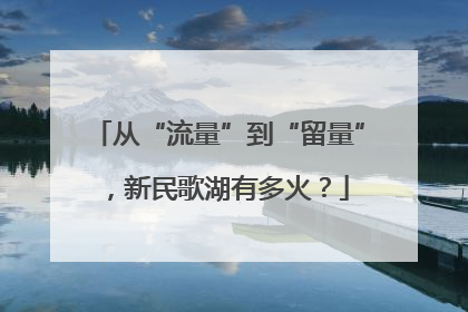 从“流量”到“留量”，新民歌湖有多火？