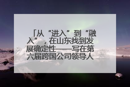 从“进入”到“融入”，在山东找到发展确定性——写在第六届跨国公司领导人青岛峰会开幕之际
