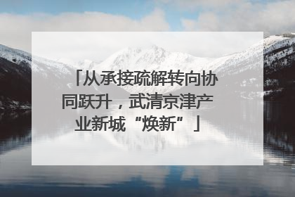 从承接疏解转向协同跃升，武清京津产业新城“焕新”