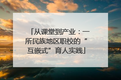 从课堂到产业：一所民族地区职校的“互嵌式”育人实践