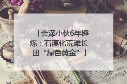 会泽小伙6年锤炼：石漠化荒滩长出“绿色黄金”